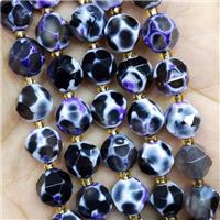 Natural Agate Beads Purple Dye Cut Round, approx 7-8mm [GB15233-8MM]