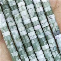 Green Zebradorite Feldspar Heishi Beads, approx 4mm [GB15354]