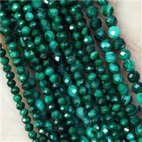Natural Malachite Beads Tiny Green Faceted Round, approx 2mm dia [GB15398-2MM]