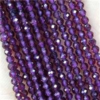 Purple Garnet Beads Tiny Faceted Round, approx 2mm dia [GB15421-2MM]