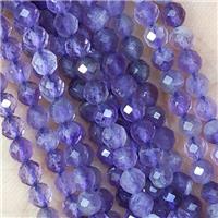 Natural Amethyst Beads Purple Faceted Round, approx 2mm dia [GB15424-2MM]