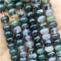 Green Moss Agate Rondelle Beads, approx 5x8mm [GB15507-5X8MM]