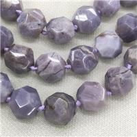 Natural Purple Chalcedony Beads Faceted Round, approx 18mm [GB15622]
