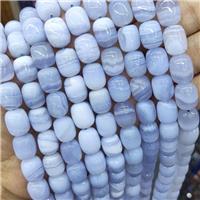 Natural Blue Lace Agate Barrel Beads AAA-Grade, approx 6-8mm [GB15689-S]