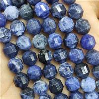 Blue Sodalite Beads Prism, approx 8mm [GB15895-8MM]