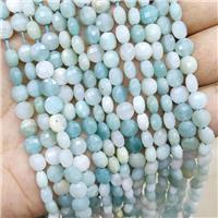 Blue Amazonite Beads Faceted Coin, approx 6mm [GB15979]