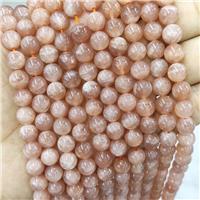 Gold Sunstone Beads Peach Smooth Round, approx 8mm [GB16020-8MM]