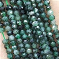 Natural Emerald Beads Tiny Green Faceted Rondelle, approx 4mm [GB16213]