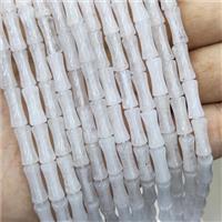 White Jade Bamboo Beads, approx 5x12mm [GB16289]