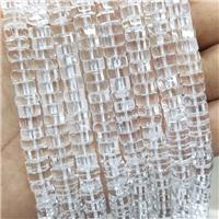 Natural Clear Quartz Heishi Beads Faceted, approx 4x8mm [GB17296]