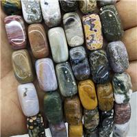 Natural Ocean Agate Cuboid Beads Multicolor, approx 10-20mm [GB17891]