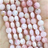 Natural Pink Opal Beads Faceted Coin Button, approx 6mm [GB17913]