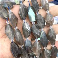 Natural Labradorite Beads Freeform Faceted, approx 13-20mm [GB18031-M]