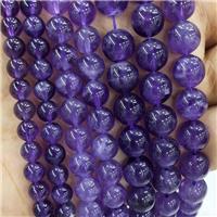 Natural Purple Amethyst Beads Smooth Round, approx 10mm dia [GB18121-10MM]