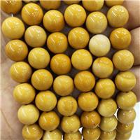 Natural Yellow Mookaite Beads Smooth Round, approx 8mm dia [GB18131-8MM]