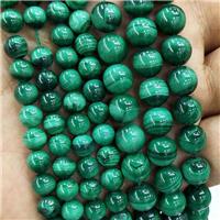 Natural Malachite Beads Green Smooth Round, approx 10mm dia [GB18135-10MM]