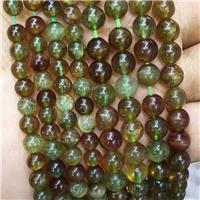 Natural Green Garnet Beads Smooth Round, approx 8mm dia [GB18300-8MM]