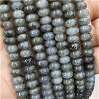 Natural Labradorite Beads Smooth Rondelle, approx 8mm [GB18522]