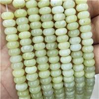 New Mountain Jade Beads Green Smooth Rondelle, approx 8mm [GB18544]