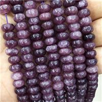 Jade Beads Fuchsia Dye Smooth Rondelle, approx 8mm [GB18567]