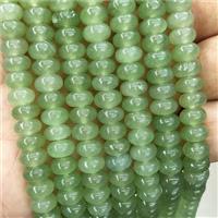 Jade Beads Green Dye Smooth Rondelle, approx 8mm [GB18577]