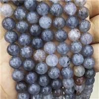 Sesame Quartz Beads Gray Smooth Round, approx 8mm dia [GB18630-8MM]