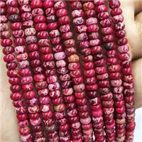 Red Imperial Jasper Beads Smooth Rondelle, approx 3x4mm [GB18697]