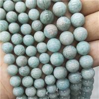 Natural GrayGreen Amazonite Beads Smooth Round, approx 10mm dia [GB18707-10MM]