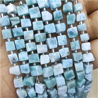 Natural Larimar Beads Cube Blue, approx 6mm [GB18731-6MM]