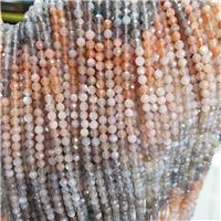 Natural Moonstone Beads Multicolor Faceted Round, approx 2mm [GB18785-2MM]