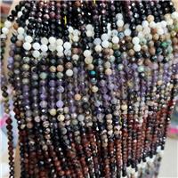 Natural Mixed Gemstone Beads Seed Faceted Round, approx 4mm [GB18794]