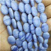 Synthetic Blue Lace Agate Oval Beads, approx 15-20mm [GB19206]