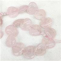 Natural Pink Rose Quartz Heart Beads, approx 25-28mm [GB19298]