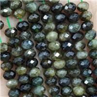 Natural Green Tourmaline Beads Faceted Rondelle, approx 4.7-5.5mm [GB19379]