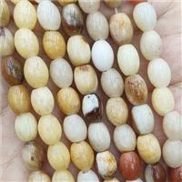 Natural Honey Jade Beads Rice Yellow, approx 6-8mm [GB19431]