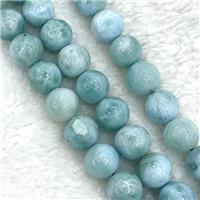 Natural Larimar Beads Blue Smooth Round, approx 8.3mm [GB19501]