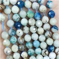 Natural K2 Jasper Beads Blue Faceted Round, approx 4.7-5.5mm [GB19615]