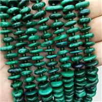 Natural Green Malachite Spacer Beads Freeform Chips, approx 9-12mm [GB19927]