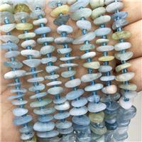 Natural Blue Aquamarine Spacer Beads Freeform Chips, approx 9-12mm [GB19932]