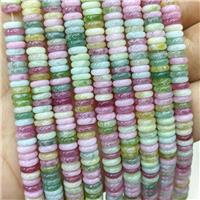 Natural Jade Heishi Spacer Beads Multicolor Dye, approx 6mm [GB20448]