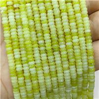 Natural Lemon Jade Beads Olive Smooth Rondelle, approx 2x4mm [GB20457]