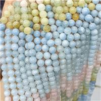 Natural Morganite Beads Multicolor Smooth Round, approx 8mm dia [GB20628-8MM]