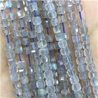Natural Labradorite Beads Faceted Cube, approx 3mm [GB20783]