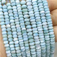 Natural Larimar Beads Smooth Rondelle Blue AA-Grade, approx 5.5mm [GB20933-5.5MM]