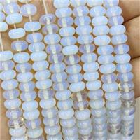 White Opalite Rondelle Beads Smooth, approx 8mm [GB21002]