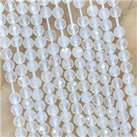 Natural White Moonstone Beads Blue Flash Faceted Round, approx 3mm [GB21040-3MM]