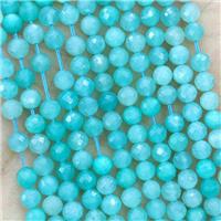 Natural Green Amazonite Beads Faceted Round, approx 3mm [GB21338-3MM]