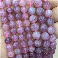Natural Madagascar Rose Quartz Beads Pink Smooth Round, approx 8mm [GB21340-8MM]