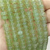 Natural Jade Beads Green Dye Smooth Rondelle, approx 8mm [GB21458]