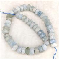 Natural Aquamarine Beads Blue Faceted Square, approx 12mm [GB21579]